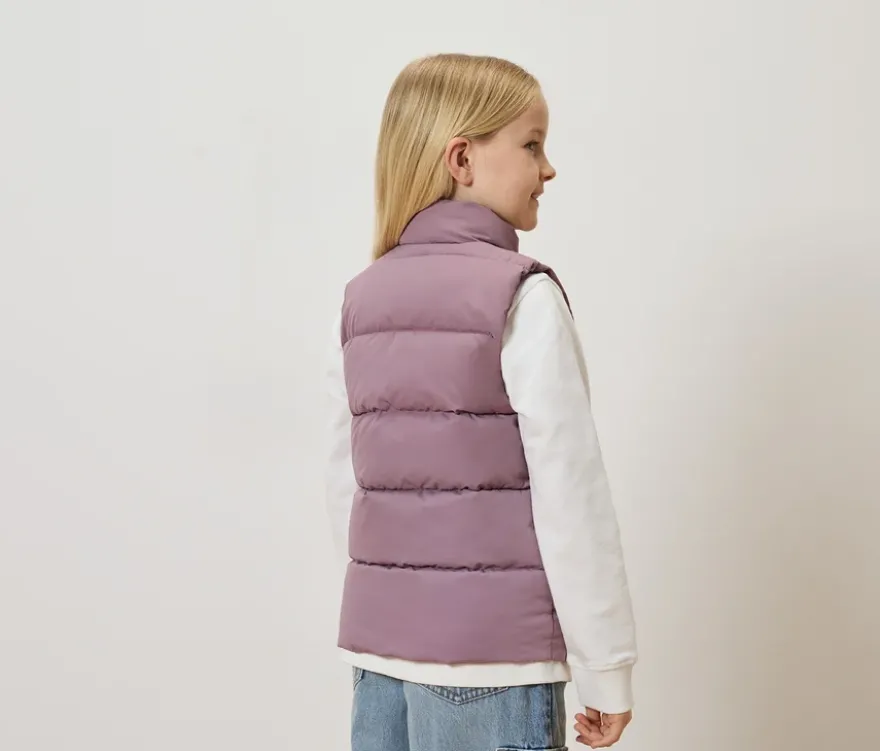 Kinder-Steppweste, mauve
