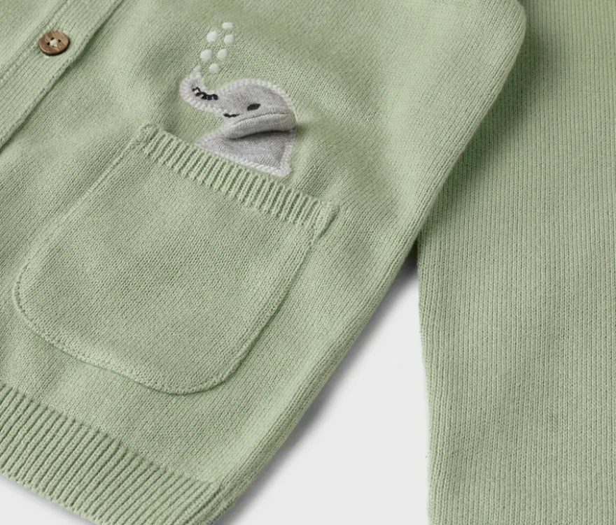 Kinder-Strickjacke mit Applikation