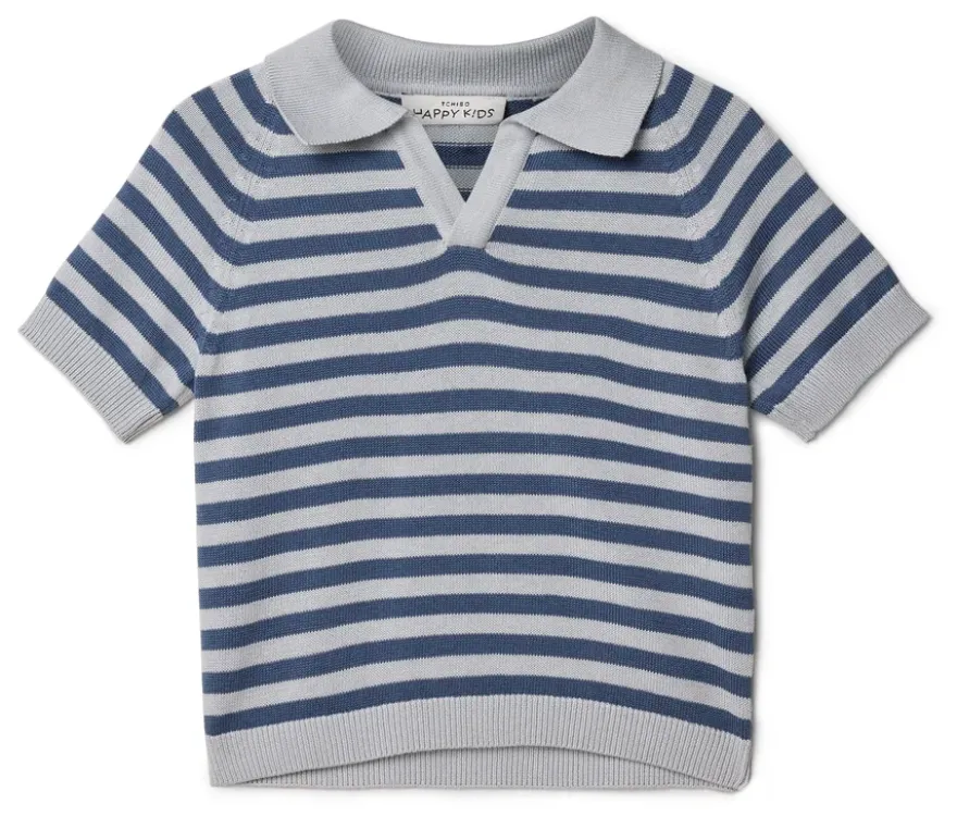 Kinder-Strick-Poloshirt
