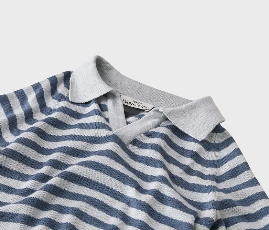 Kinder-Strick-Poloshirt