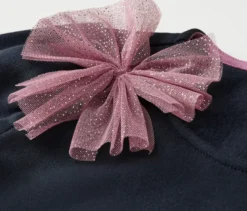 Kinder-Sweat-Kleid mit Schleife