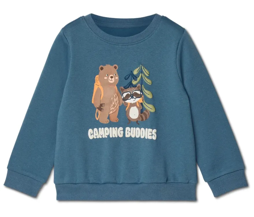 Kinder-Sweatshirt mit angerauter Innenseite, Waldtiere
