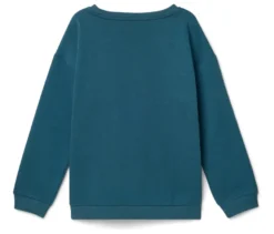Kinder-Sweatshirt mit angerauter Innenseite, blaugrün