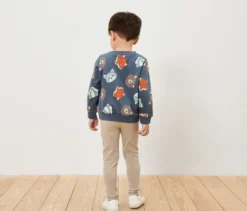 Kinder-Sweatshirt mit angerauter Innenseite, blau