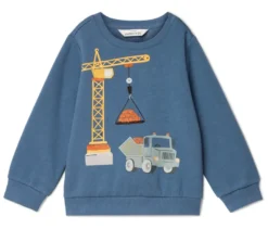 Kinder-Sweatshirt mit angerauter Innenseite, Kran