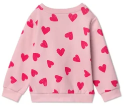 Kinder-Sweatshirt mit angerauter Innenseite, Herzen