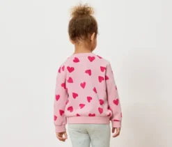 Kinder-Sweatshirt mit angerauter Innenseite, Herzen