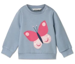 Kinder-Sweatshirt mit angerauter Innenseite, Schmetterling