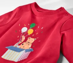 Kinder-Sweatshirt mit angerauter Innenseite, rot