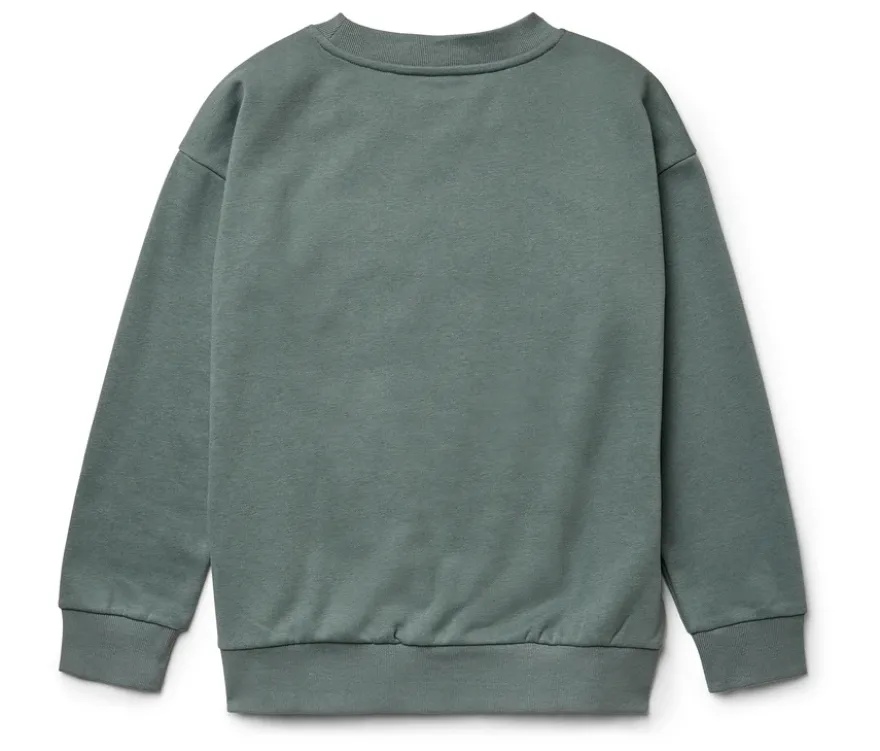 Kinder-Sweatshirt mit Frottee-Schriftzug