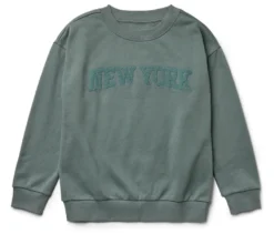 Kinder-Sweatshirt mit Frottee-Schriftzug