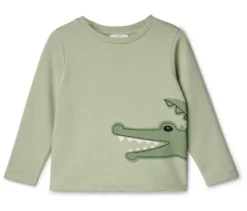Kinder-Sweatshirt mit Krokodil-Print