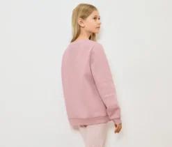 2 Kinder-Sweatshirts mit angerauter Innenseite, rosa