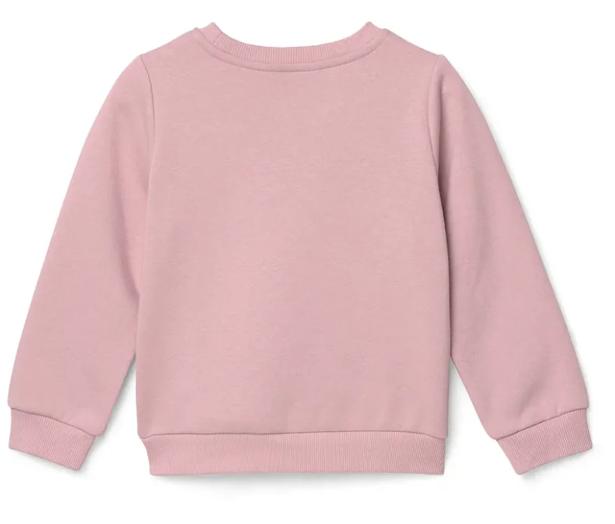 2 Kinder-Sweatshirts mit angerauter Innenseite, rosa