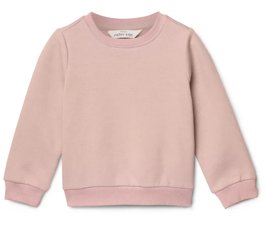 2 Kinder-Sweatshirts mit angerauter Innenseite, rosa