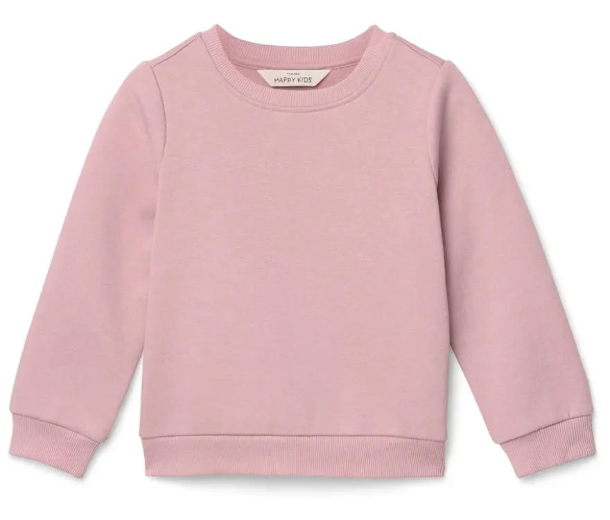 2 Kinder-Sweatshirts mit angerauter Innenseite, rosa
