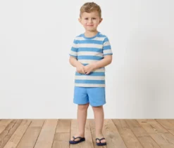 2 Kinder-Sweatshorts mit angerauter Innenseite
