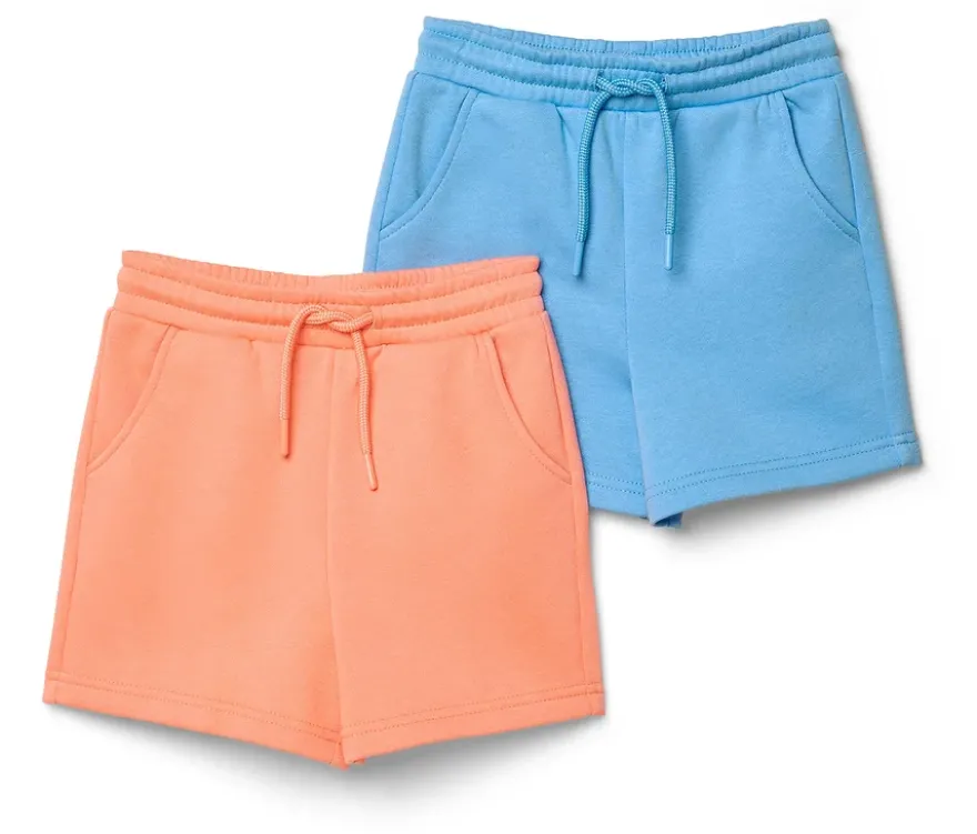 2 Kinder-Sweatshorts mit angerauter Innenseite
