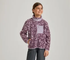 Kinder-Teddyfleecejacke, mauve