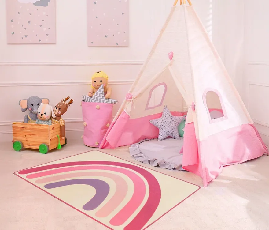 Kinderteppich »Rainbow«, rosa
