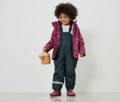 Kinder-Thermo-Regenhose mit Fleecefutter, dunkelblau