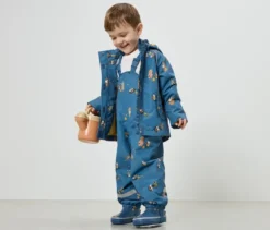 Kinder-Thermo-Regenhose mit Fleecefutter, Waldtiere