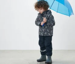 Kinder-Thermo-Regenjacke, dunkelblau