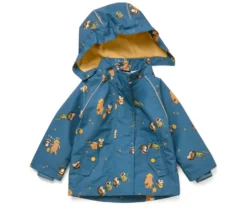 Kinder-Thermo-Regenjacke mit Fleecefutter, Waldtiere