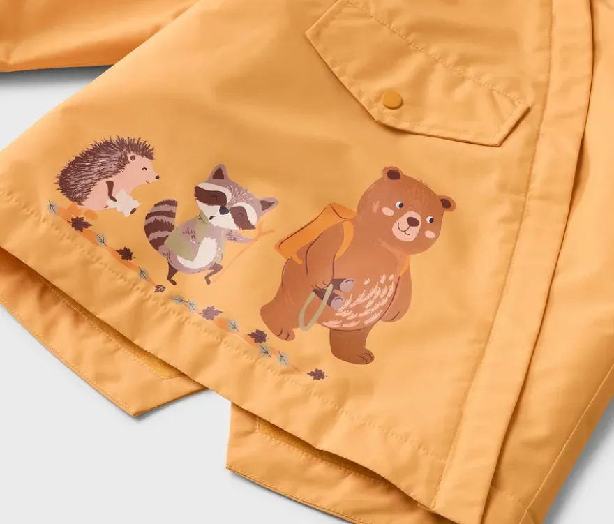 Kinder-Thermo-Regenjacke mit Fleecefutter