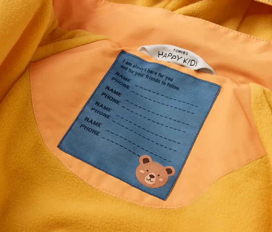 Kinder-Thermo-Regenjacke mit Fleecefutter