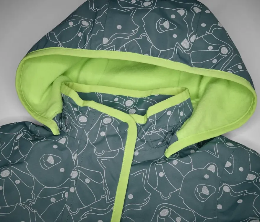 Kinder-Thermo-Regenjacke mit reflektierenden Elementen
