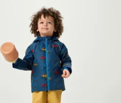Kinder-Thermo-Regenjacke mit Fleecefutter, Monstertruck