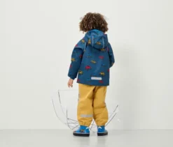 Kinder-Thermo-Regenjacke mit Fleecefutter, Monstertruck