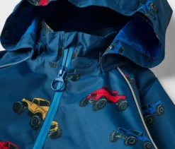 Kinder-Thermo-Regenjacke mit Fleecefutter, Monstertruck