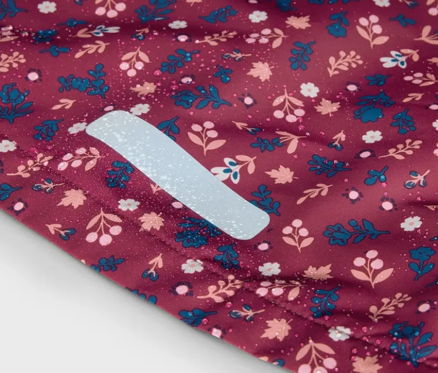 Kinder-Thermo-Regenjacke mit Fleecefutter, Blumen