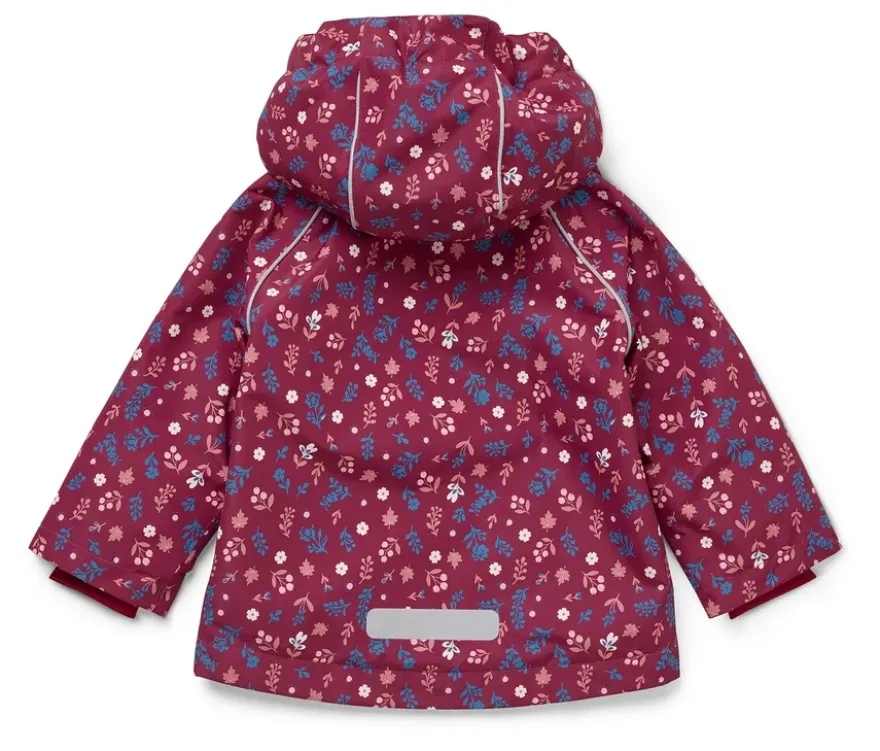 Kinder-Thermo-Regenjacke mit Fleecefutter, Blumen