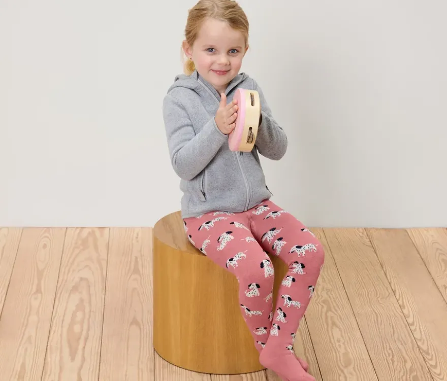 2 Kinder-Thermostrumpfhosen, rosa und grau