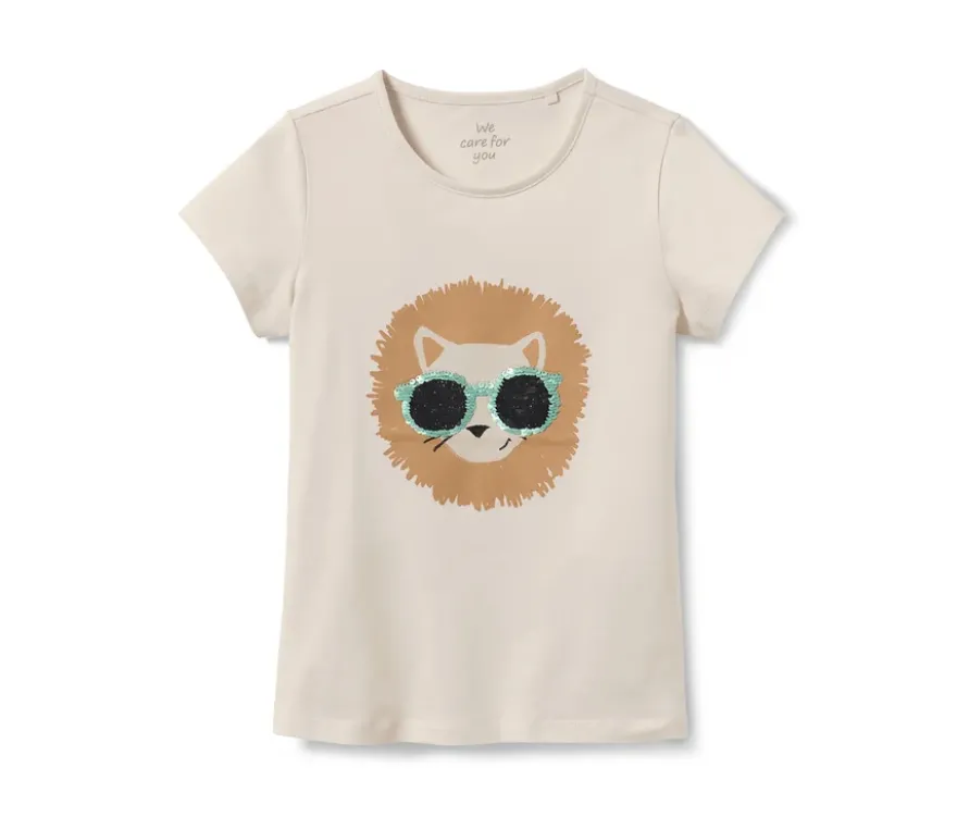 Kinder-T-Shirt mit Wendepailletten