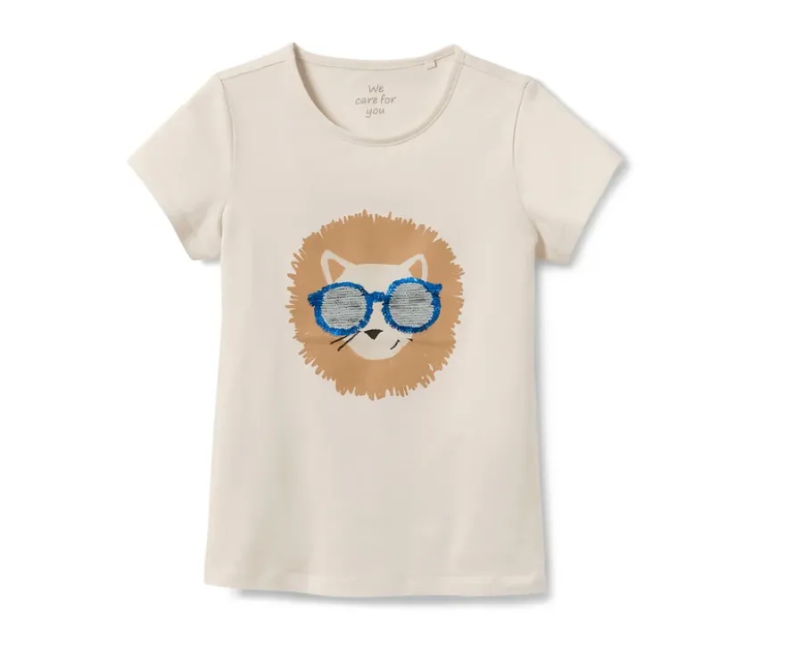 Kinder-T-Shirt mit Wendepailletten