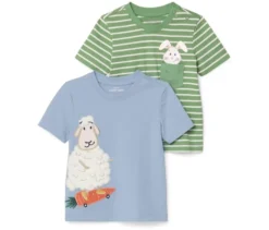 2 Kinder-T-Shirts mit Applikation