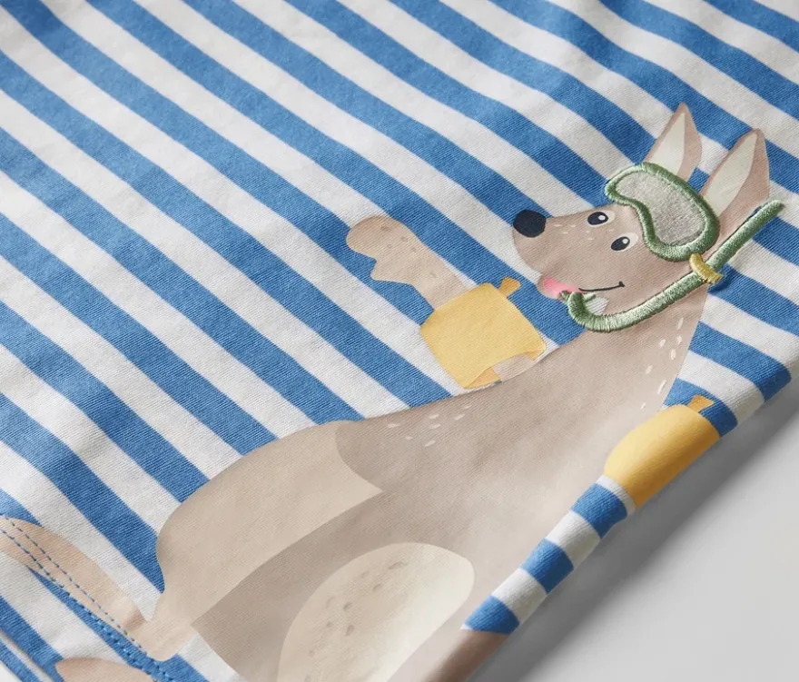 2 Kinder-T-Shirts mit Applikation