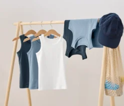 5 Kinder-Unterhemden, blau