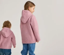 Kinder-Walkjacke mit Merinowolle, rosa