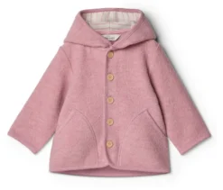 Kinder-Walkjacke mit Merinowolle, rosa