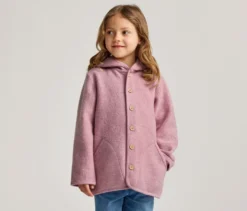 Kinder-Walkjacke mit Merinowolle, rosa