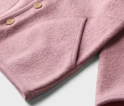 Kinder-Walkjacke mit Merinowolle, rosa
