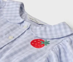 Kinder-Webkleid mit Bubi-Kragen