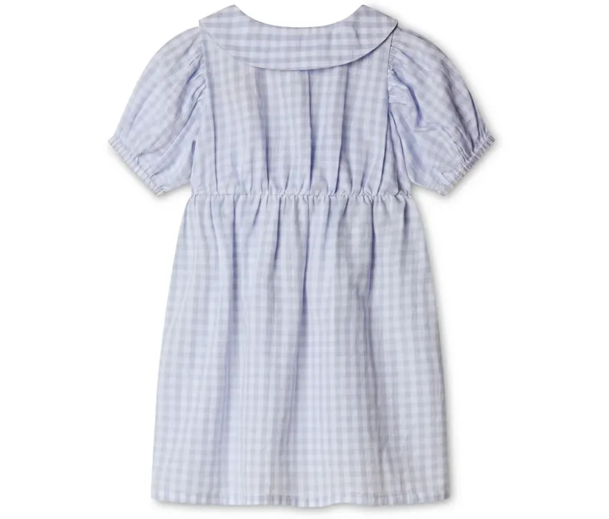 Kinder-Webkleid mit Bubi-Kragen