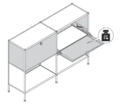 Klappenergänzungs-Set Metall »CN3«, weiß