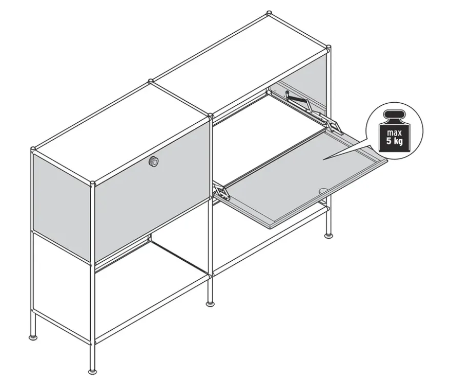 Klappenergänzungs-Set Metall »CN3«, weiß